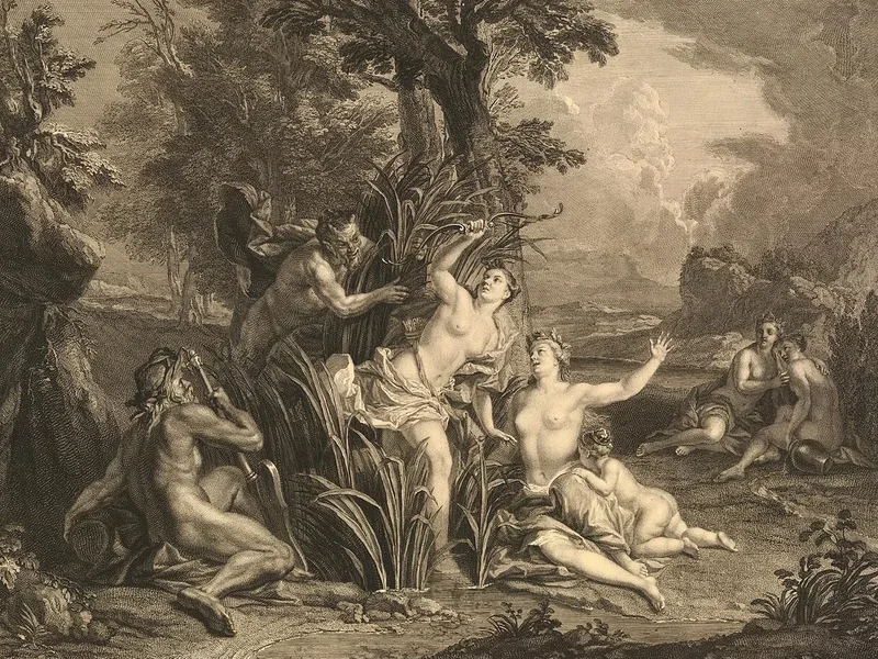 1842-Henri Silvestre - Siringa a caccia di Pan